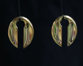 Brass or silver plated brass ear weights simple , price per pair