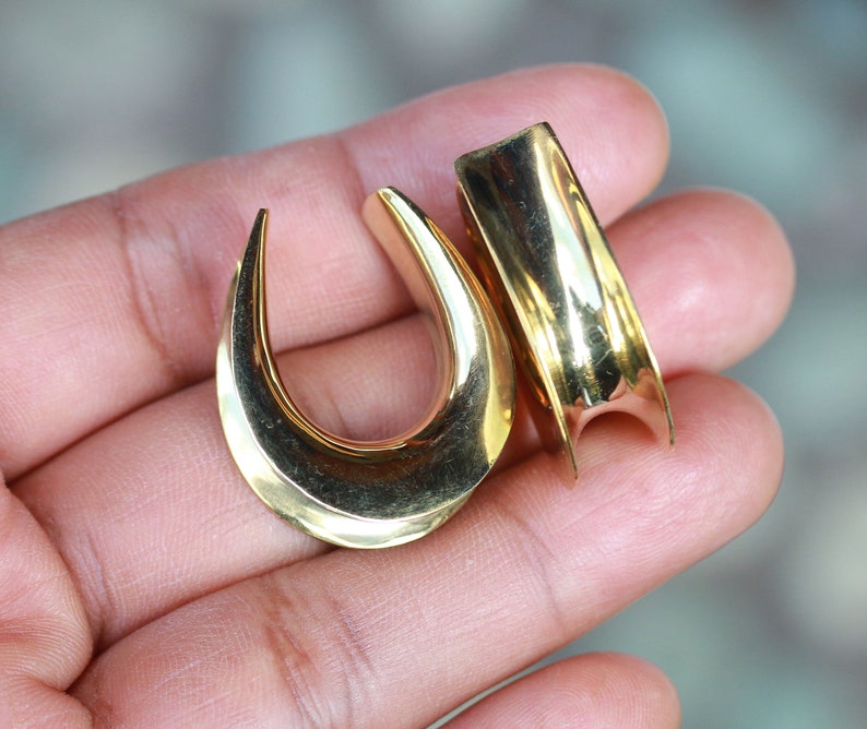 Brass Ear Saddle Size Ear Gauges Price per Pair . Etsy