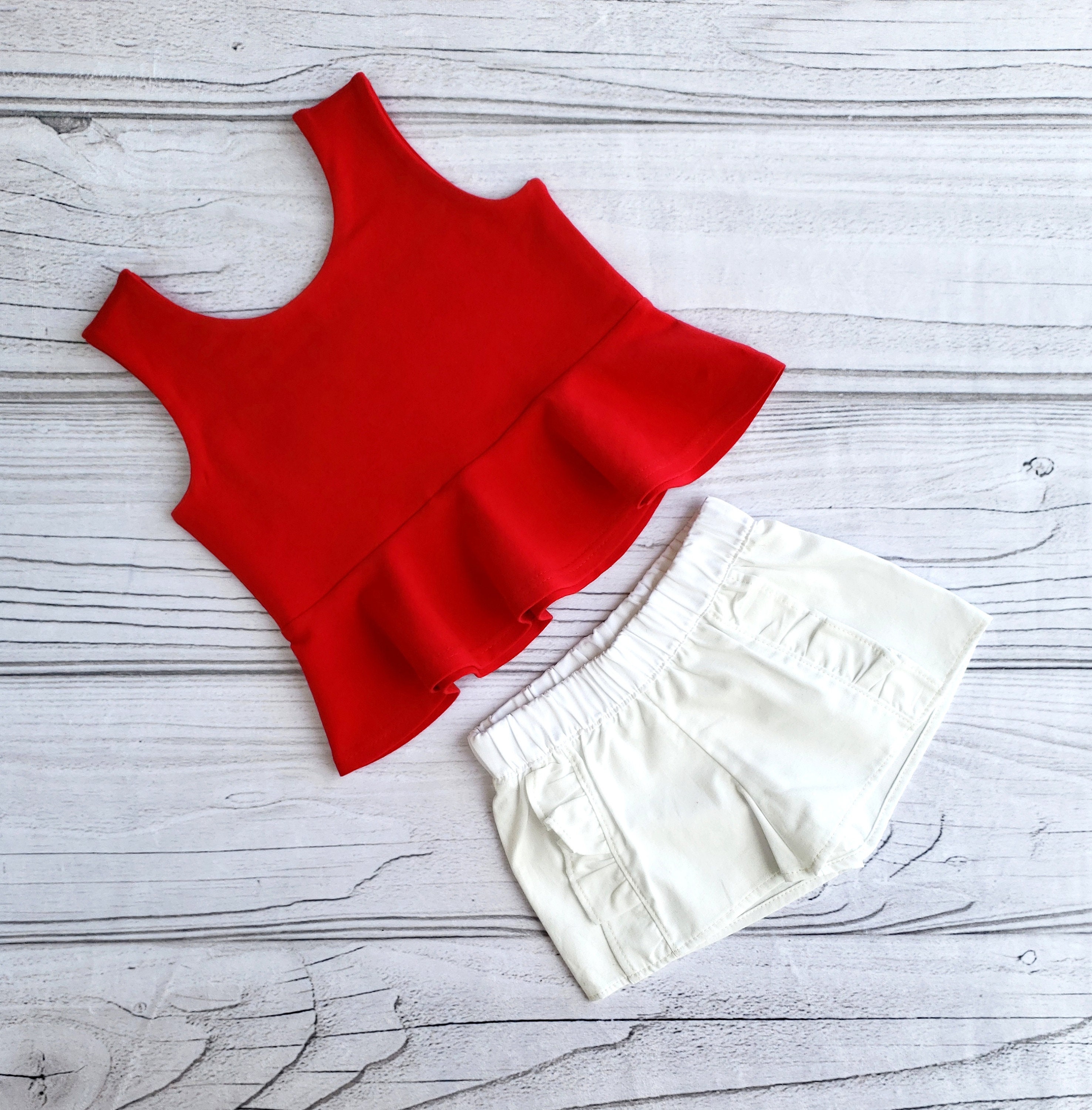 Crop Top, Girls Peplum Top, Summer Clothes, Choose a Color, Short Sleeve or Tank Top, Ruffle Top, Little Girls Top, Toddler Top,