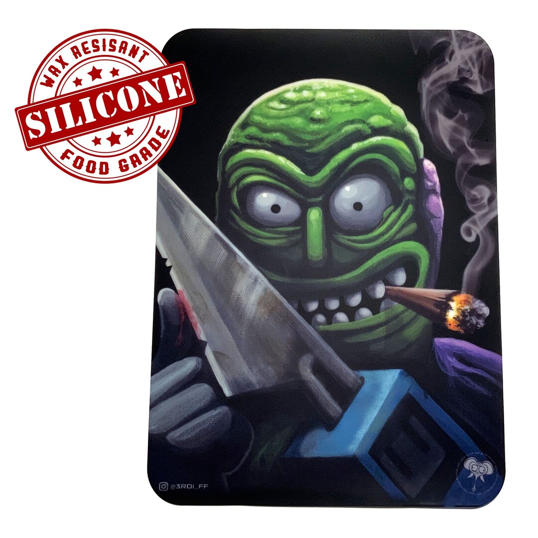 Silicone Dab Mat, Pickle Rick, Dab Pad, Dabbing, Smoking Mat, Non Stick
