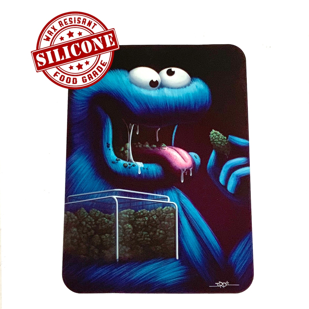 Silicone Dab Mat, Cookie Monsta, Dab Pad, Dabbing, Smoking Mat, Non