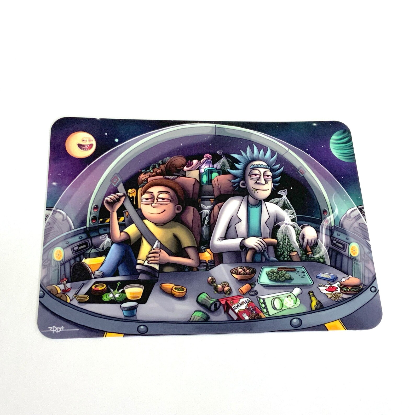 Silicone Dab Mat Rick and Morty Space Trip Etsy
