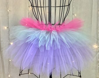 Rosie Tutu - Pastel Fairy Tutu - Layered Tutu - Rave Tutu - Available in Infant, Toddlers, Girls, Teenager, Adult and Plus Sizes