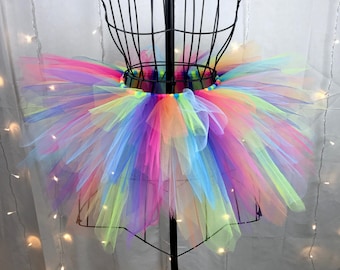 Freya Tutu - Neon Rainbow Spike Tutu - Birthday Tutu - Available in Infant, Toddlers, Girls, Teenager, Adult and Plus Sizes