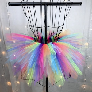 Freya Tutu - Neon Rainbow Spiked Tutu - Available in Infant, Toddlers, Girls, Teenager, Adult and Plus Sizes