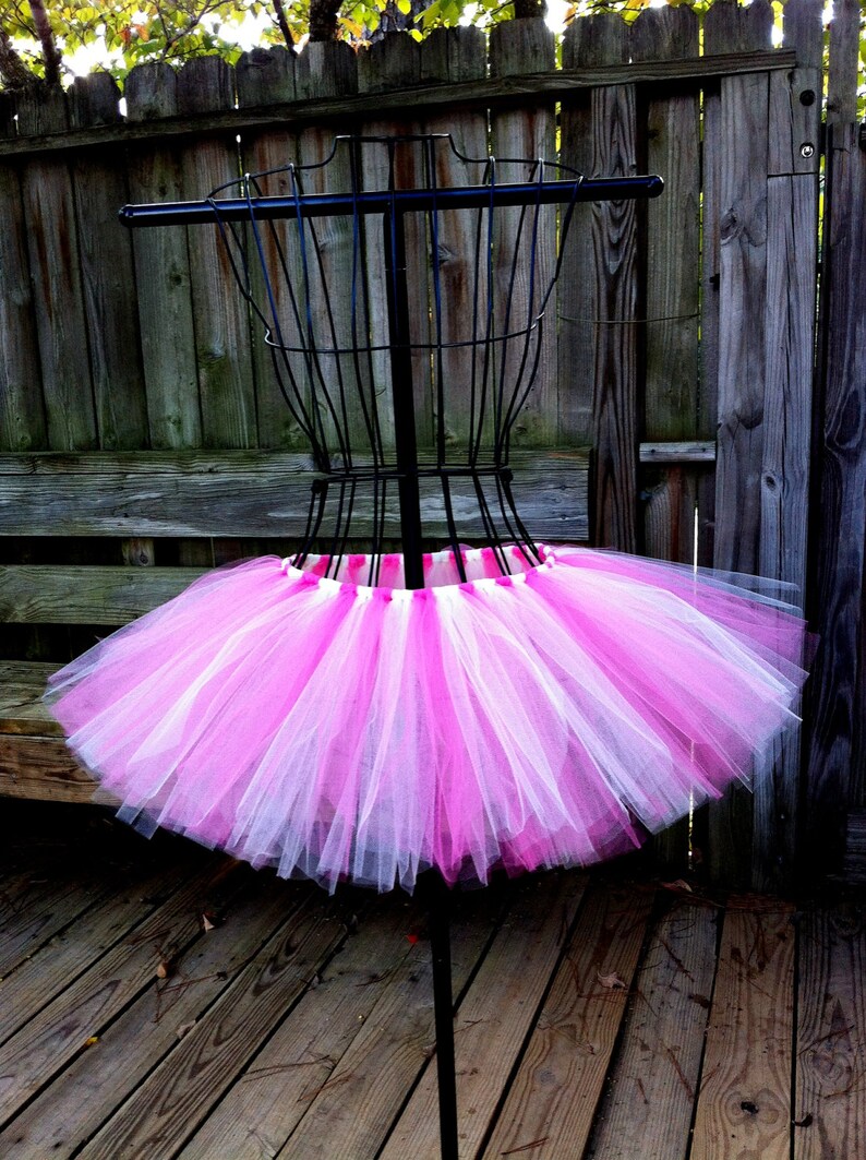 Kadence Tutu Pink and Ivory Tutu Available in Infant, Toddlers, Girls, Teenager, Adult and Plus Sizes image 1