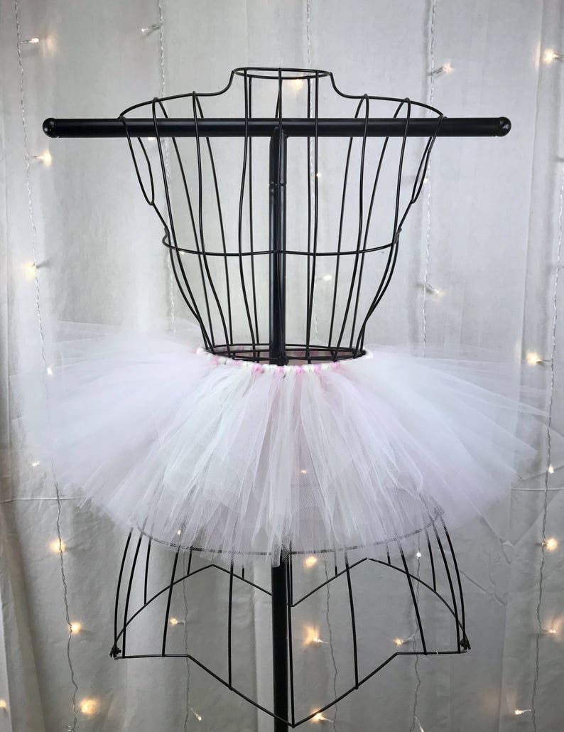 Zipporiah Tutu Light Pink and Ivory Tutu Available in Infant, Toddlers, Girls, Teenager, Adult and Plus Sizes image 1