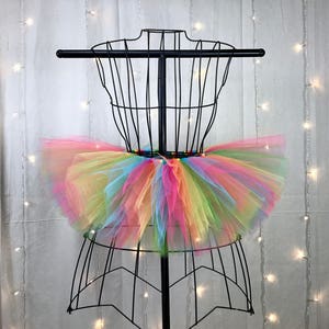 Rainbow Tutu Custom Rave Tutu Neon Tutu Available in Infant, Toddlers, Girls, Teenager, Adult and Plus Sizes image 2