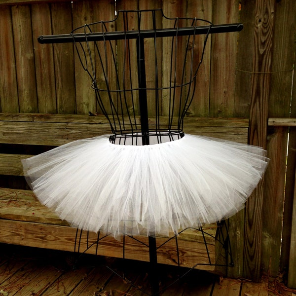 Elora Belle Tutu - White Shimmer Tutu - Available in Infant, Toddlers, Girls, Teenager, Adult and Plus Sizes