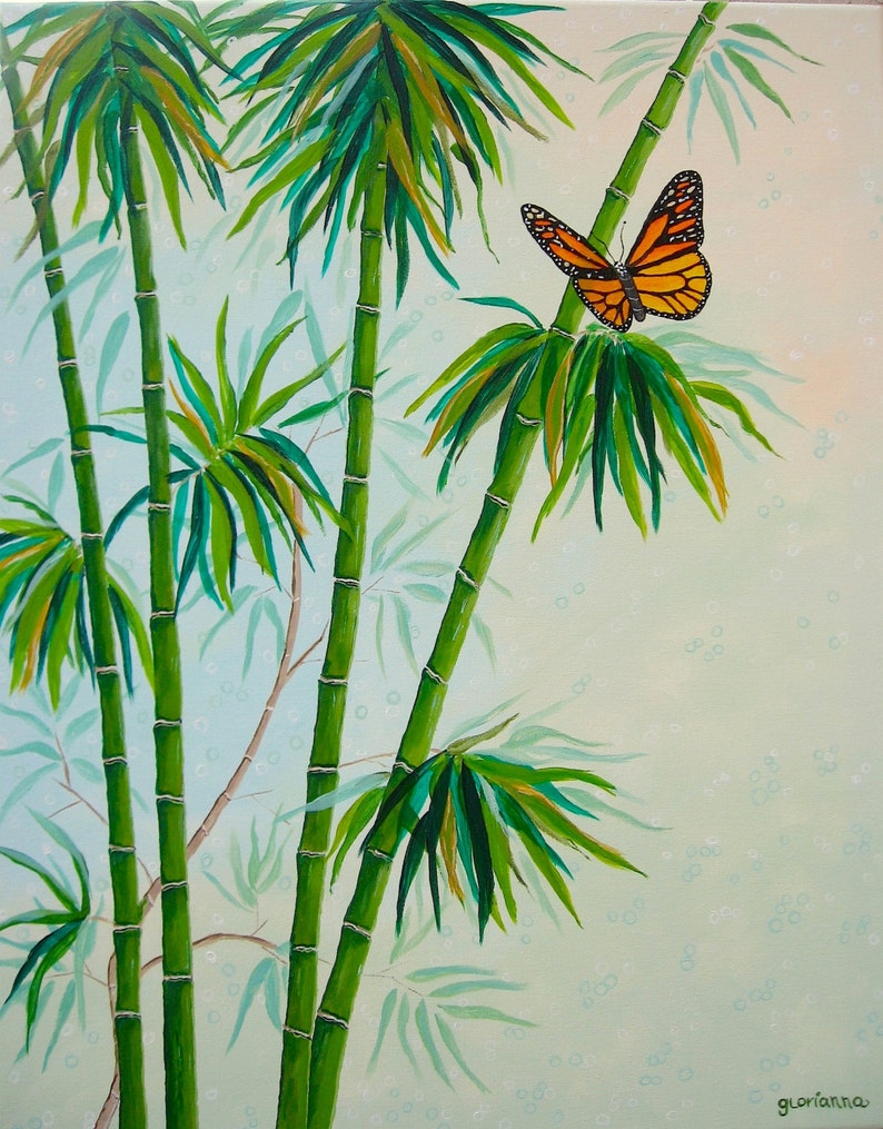 Monarch Butterfly Original Painting Zen Decor Zen Wall Art Etsy