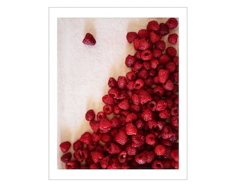 Raspberries, Digital Photograph on Fine Art Paper