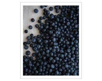 Blueberries, Digital Photograph on Fine Art Paper
