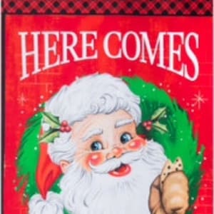 Hier kommt der Weihnachtsmann-Panel von Brother Sister Design Group / Quilten Nähen Stoff / Weihnachten / Jolly Old Saint Nick / ein 23,5 &quot;x 43/44&quot; Panel /