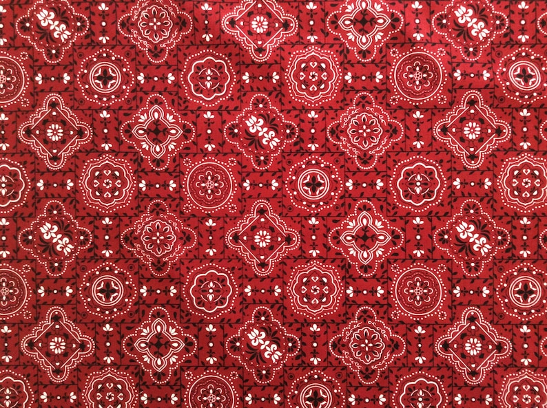Red Bandana by Hobby Lobby Stores/quilting Sewing Etsy