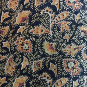 Porcelain Paisley Quest for a Cure by Ro Gregg for Northcott/Quilting Sewng Fabric/Shades of Brown/Dark Backgrnd/Gold Metallic/27” of Fabric