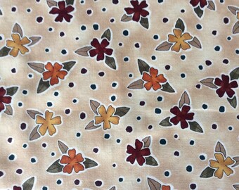 Patrick Lose for Timeless Treasures/Quilting Sewing Fabric/Flowers/Leaves/Dots/Light Background/HALF YARD Pricing