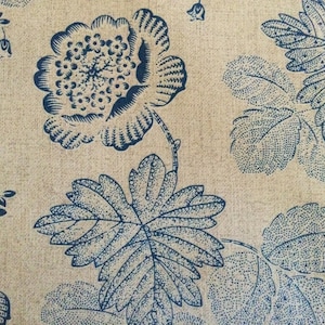 Willow by Whistler Studios for Windham Fabrics/Quilting Sewing Fabric/Floral/Blue Flowers/Large Scale Print/HALF YARD Pricing
