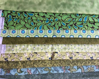 Groen stoffenpakket einde van de bout/Groene tinten//Moda/DS Fabrics/Keepsake Calico/Judy Rothermel/Fabric Traditions/Benartex/Pakketprijs/pakket #150