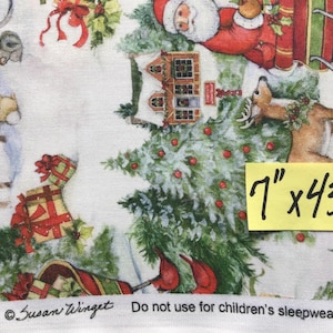 Susan Winget End of Bolt Fabric Pack/Various Winter Snow Scenes/9 Pieces of Fabric/Package Pricing/End of Bolt Fabric Pack #154