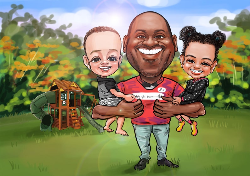Custom Family Caricature Family Portrait Personalized Family Etsy Ireland