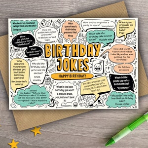 BIRTHDAY JOKES Happy Birthday Card - Funny / Humour / For Him or Her TBJ
