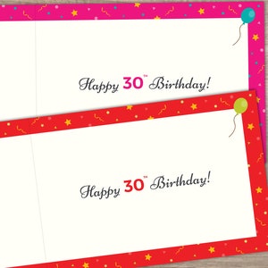 Happy 30th Birthday NEPHEW Greetings Card Born In 1994 Year of Birth Facts / Memories Red image 3