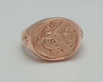 Unicorn Fairytale Ring, 14K Gold Unicorn Ring