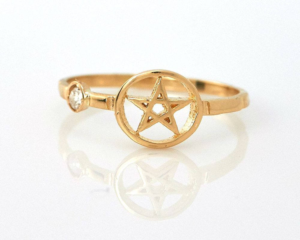Gold Pentagram Ring Etsy Singapore