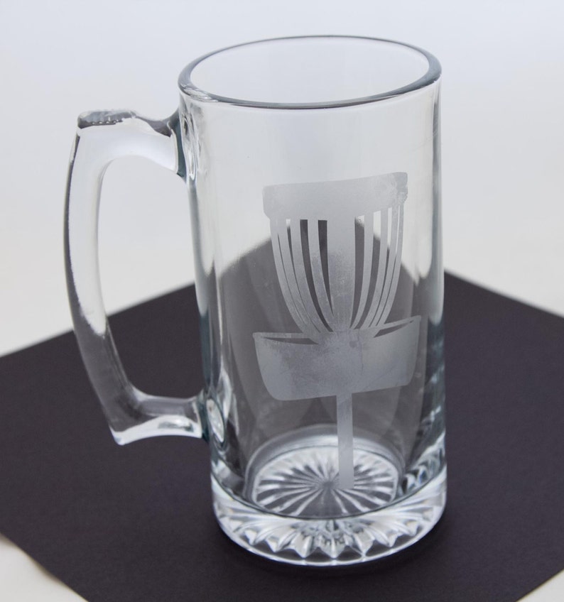 Disc Golf Basket Beer Mug Etched Glass Great Gift for the Disc Etsy