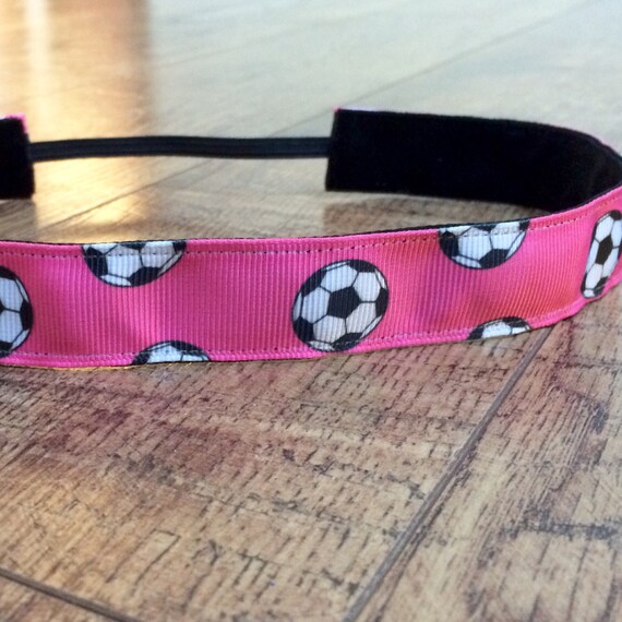 Pink soccer headband. Soccer headband. Soccer. Girls Soccer. Etsy