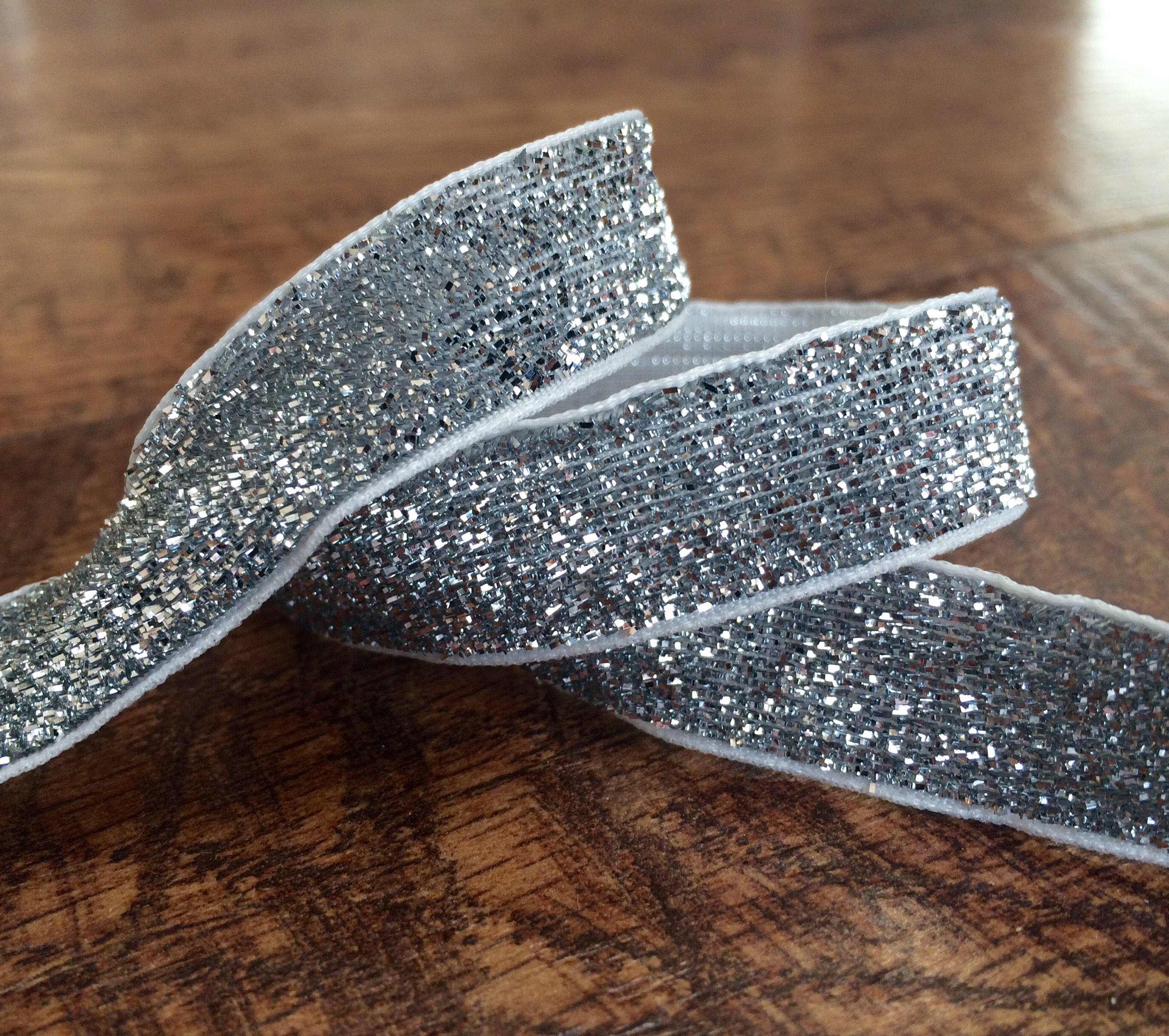5/8 silver glitter ribbon. Silver glitter ribbon. Silver | Etsy