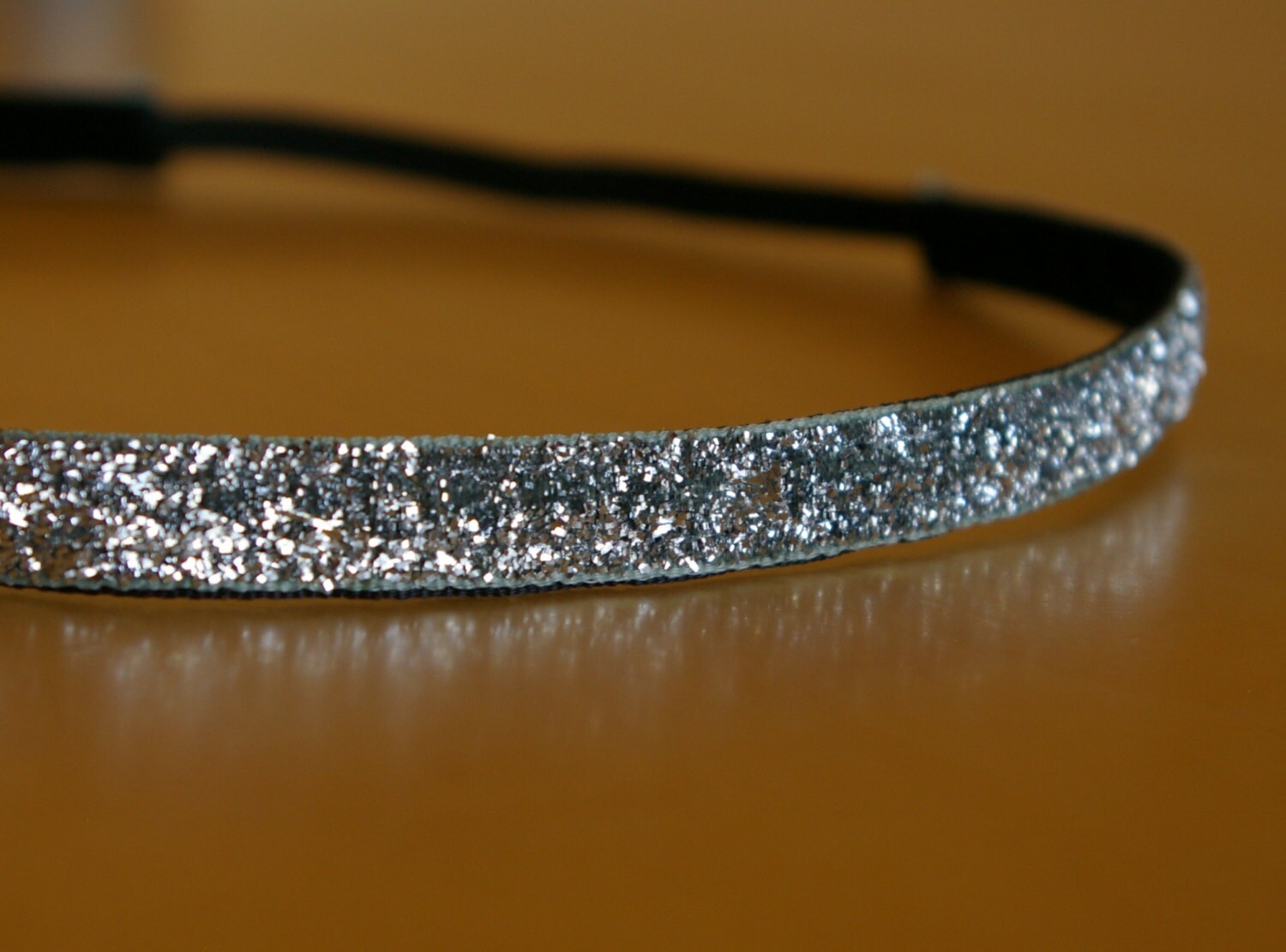 silver sparkle headband. Silver headband. Silver glitter Etsy