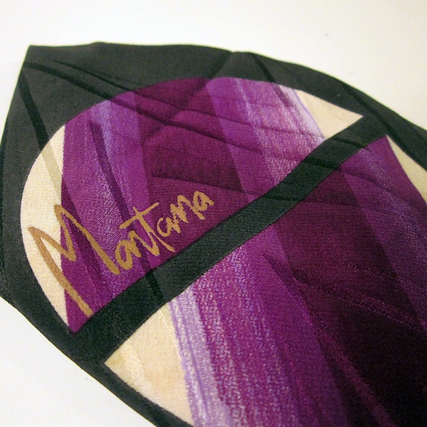 Designer Silk Neckwear 1980s Vintage Mens Couture