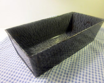 Vintage Agate Graniteware Bread Baking Loaf Pan