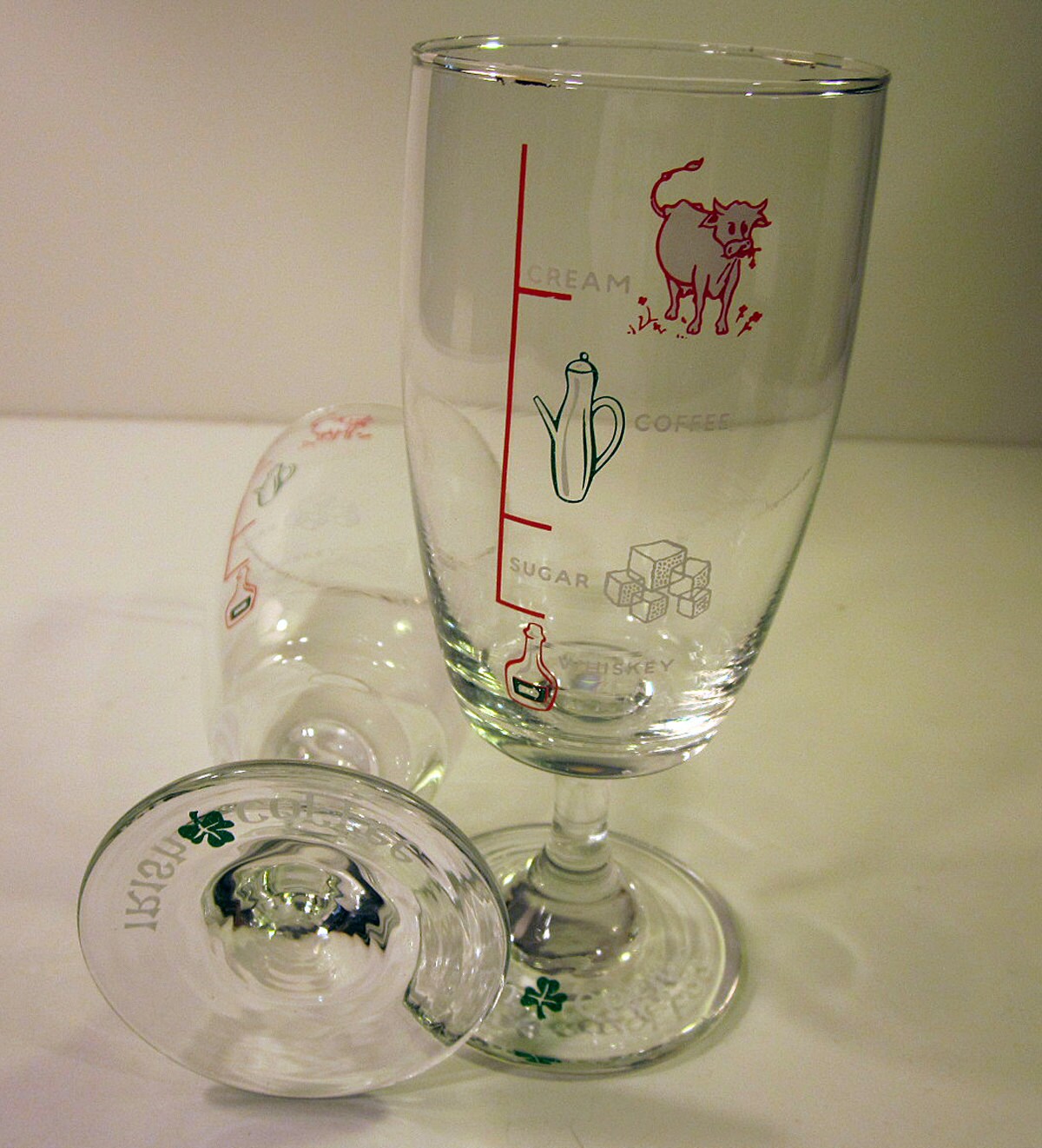 Vintage Irish Coffee Recipe Glasses Set of 2 Barware Etsy