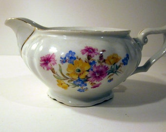 Vintage Czech Porcelain Creamer and Sugar Bowl Bring Touch of Old Europe