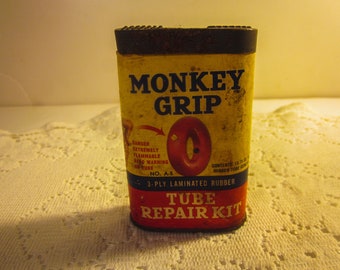 Vintage Monkey Grip Tube Repair Kit Collectible Can
