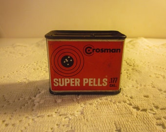 Vintage Crosman SUPER PELLS Pellets Tin