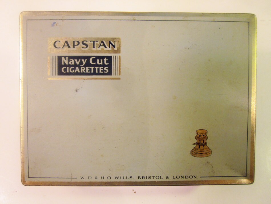 Vintage Capstan Navy Cut Cigarettes Tin by Wills &company