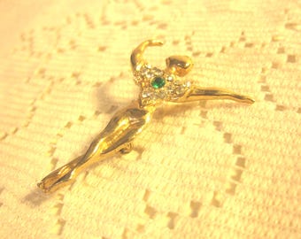Vintage Ballerina Brooch Pin