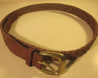 Vintage Brighton Braided Leather Belt