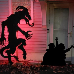 Summon Krampus with our Captive Children Silhouette Template – Create a Dark Narrative for Your Holiday Décor, Using Only Plywood and Paint!