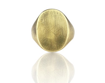 Oval Gold Signet Ring - made in bronze