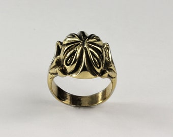The Victoria ring - vintage style ring made in solid bronze, sterling silver or 18 k yellow gold plate over silver