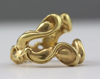 Selene gold ring- made in bronze