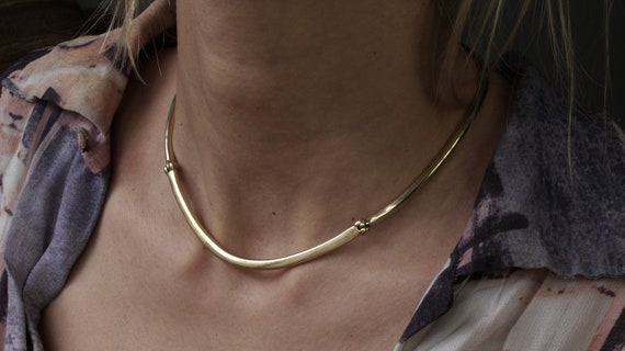 The Norway gold articulated choker necklace- made in solid bronze