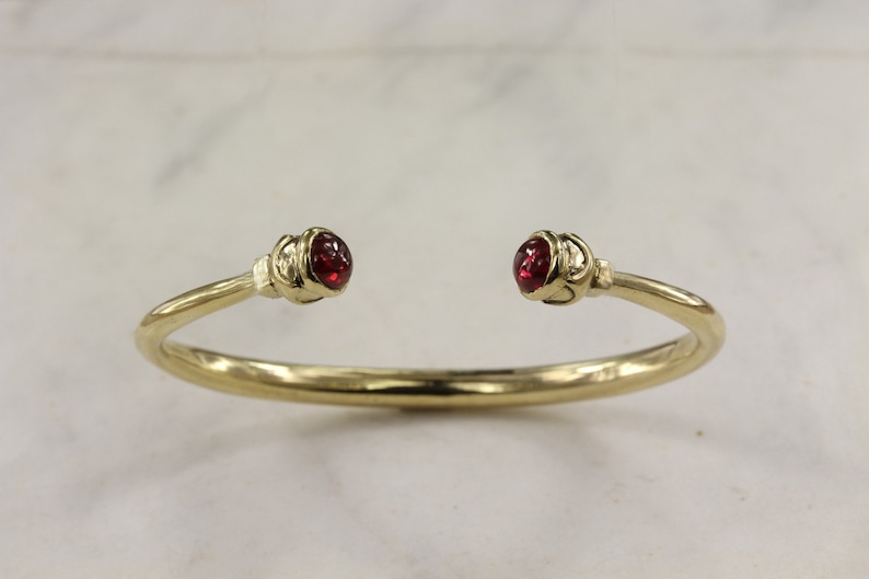 The Acorn Garnet Cuff made in solid bronze or solid sterling silver image 2