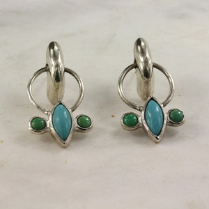 Daisy Articulated Turquoise Earrings image 8