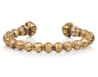 Bracelet manchette en bronze sculpté à la main : style bohème antique