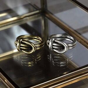 The Buckle ring made in solid sterling silver or 18 k yellow gold plate over silver image 10